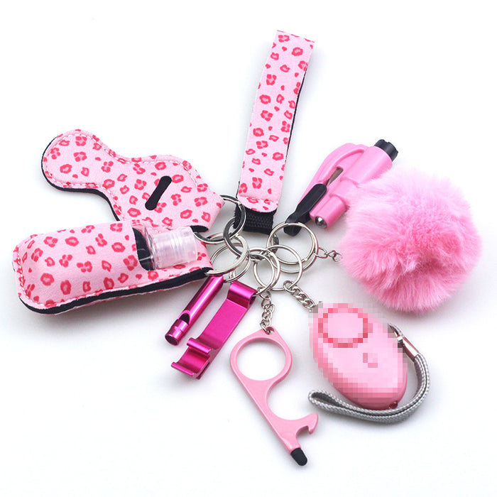 Wholesale Diving Fabric 10-piece Metal Keychain JDC-KC-TouMS001