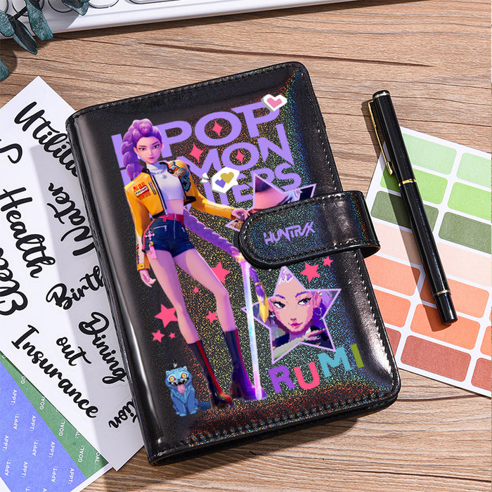 Wholesale Kpop Glitter Hardcover Loose-Leaf Cartoon Notebook