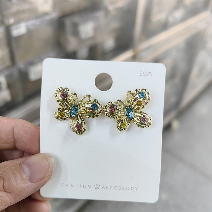 Wholesale elegant bow earrings light luxury niche design versatile creative earrings jewelry