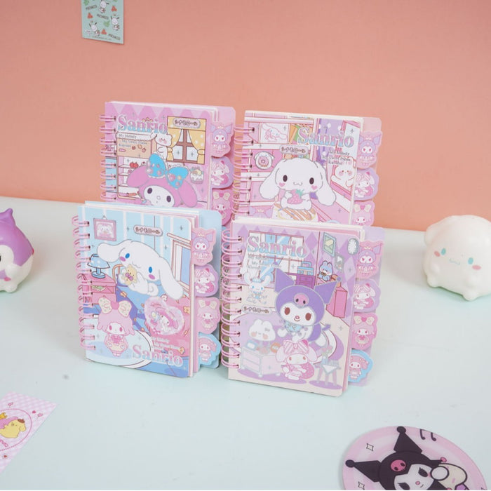 Wholesale Cute cartoon spiral notebook with dividers for students.