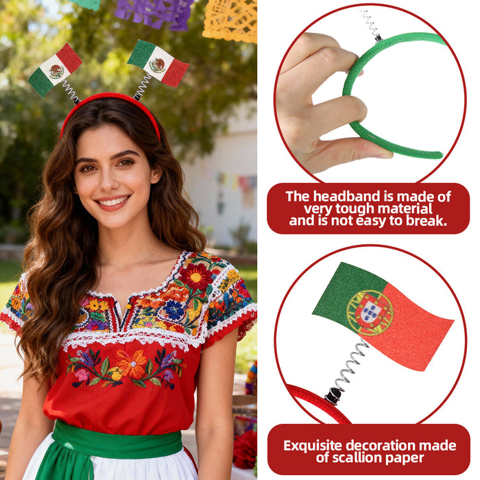 Wholesale 3pcs World Cup Flag Headbands Fans Cheering Hair Clip