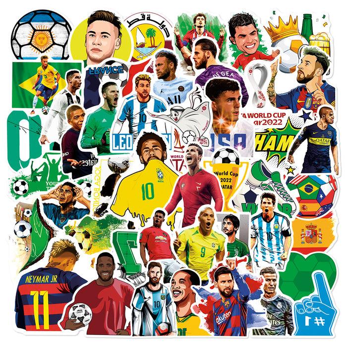 Wholesale 50pcs/pack football graffiti luggage decoration Stickers