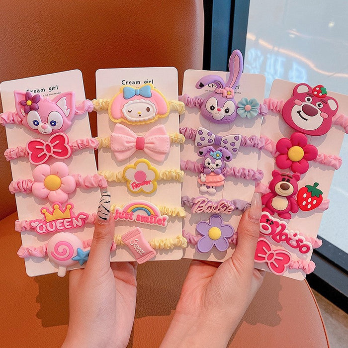 Wholesale Cartoon Cute Fabric Hair Ties JDC-HS-Weiye009