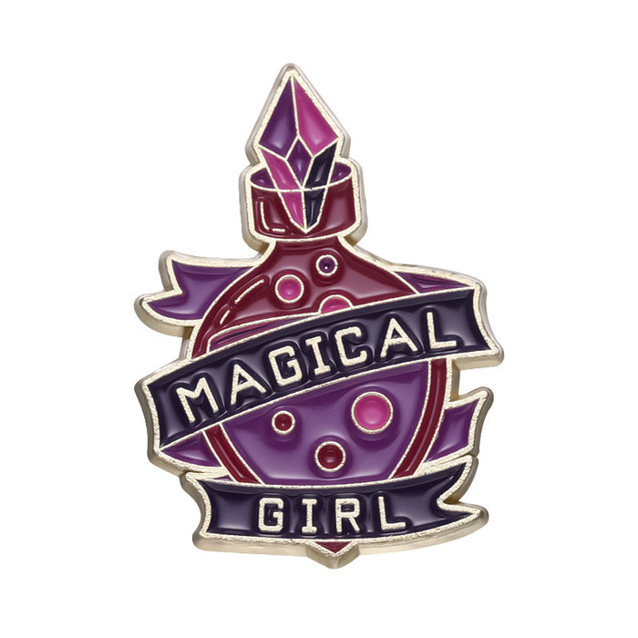 Wholesale Zinc Alloy Purple Romantic Brooch Set Dreamy Design Fashion Accessory