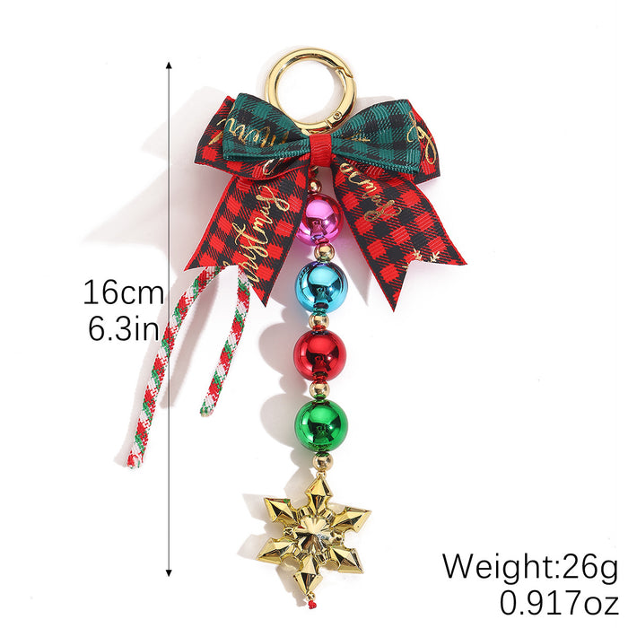 Wholesale Christmas-themed woven rope keychain bag charm