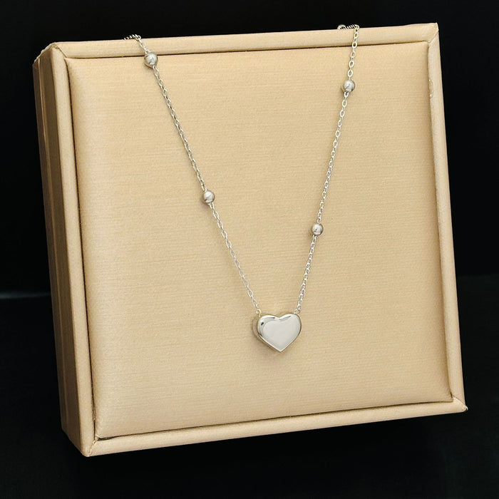 Wholesale Titanium Steel Simple Love Pendant Necklace JDC-NE-MeiCheng004