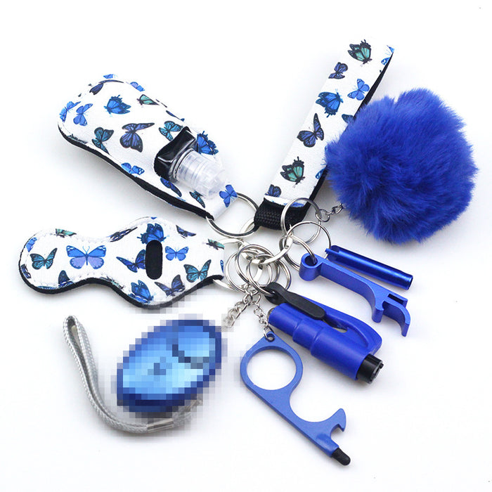 Wholesale Diving Fabric 10-piece Metal Keychain JDC-KC-TouMS001