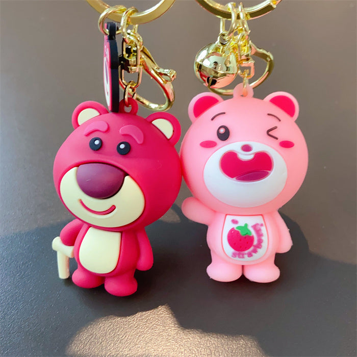 Wholesale  Bear Cartoon Key Chain Doll  Jewelry  Key Pendant Car Bag Pendant Silicone Keychain