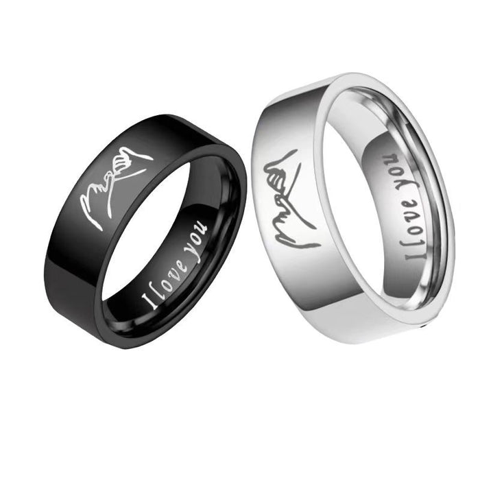 Wholesale Titanium Steel Couple Rings JDC-RS-Xinj008