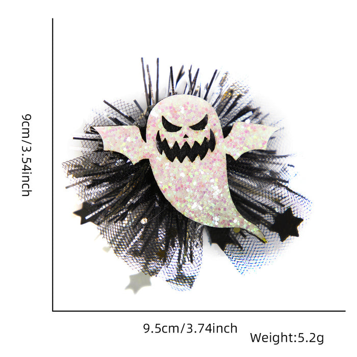 Wholesale Halloween Cross-border New  Hairpin Headwear Children' s Party Decoration  Pumpkin Veil Jewelry Dress Up Decorations