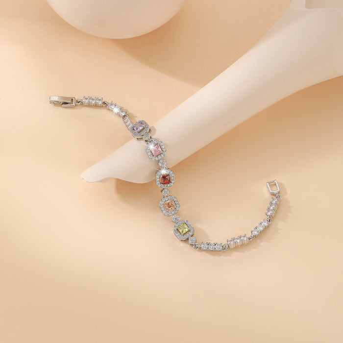 Wholesale Colored Zircon Love Water Drop Bracelet JDC-BT-Bein003