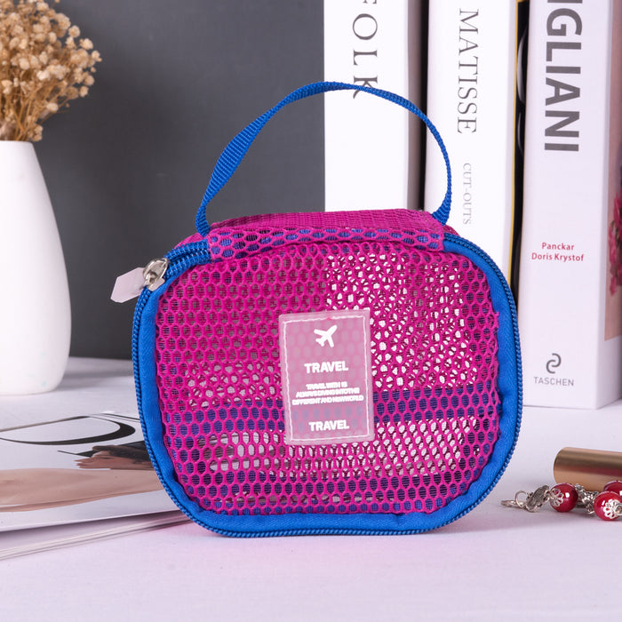 Wholesale Chic Mesh Cosmetic Bag Travel Multipurpose Organizer Handbag For Cosmetics Storage