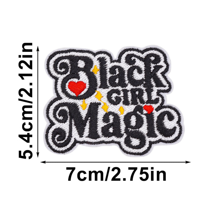 Wholesale Cartoon Animation Black Cloth DIY Patches