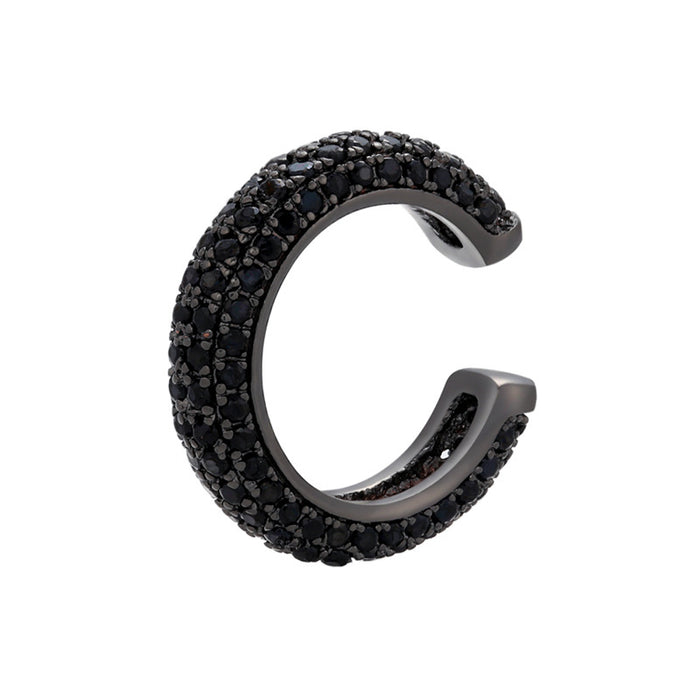 Wholesale Gold Plated Copper Ear Cuff with Colored Zircon Simple Style Fashion Accessory MOQ≥2