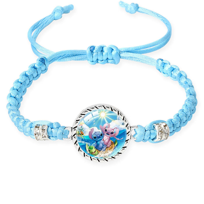 Wholesale Cute cartoon character multi-color woven adjustable bracelet