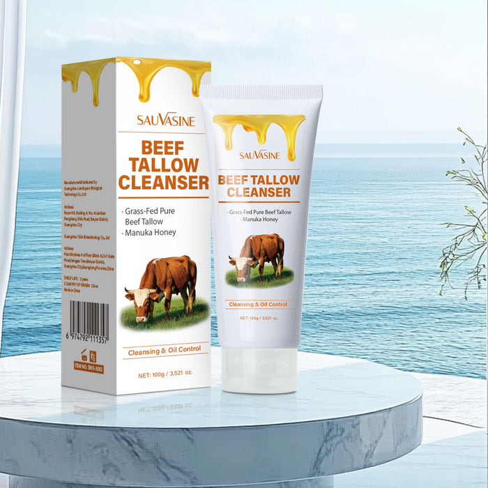 Wholesale Cow fat facial cleanser 100g mild cleansing and brightening skin tone facial cleanser