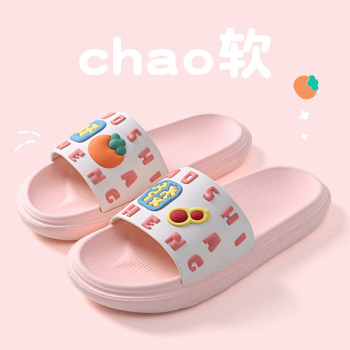 Wholesale  slippers for women  indoor home new thick bottom non-slip bath  cartoon sandals