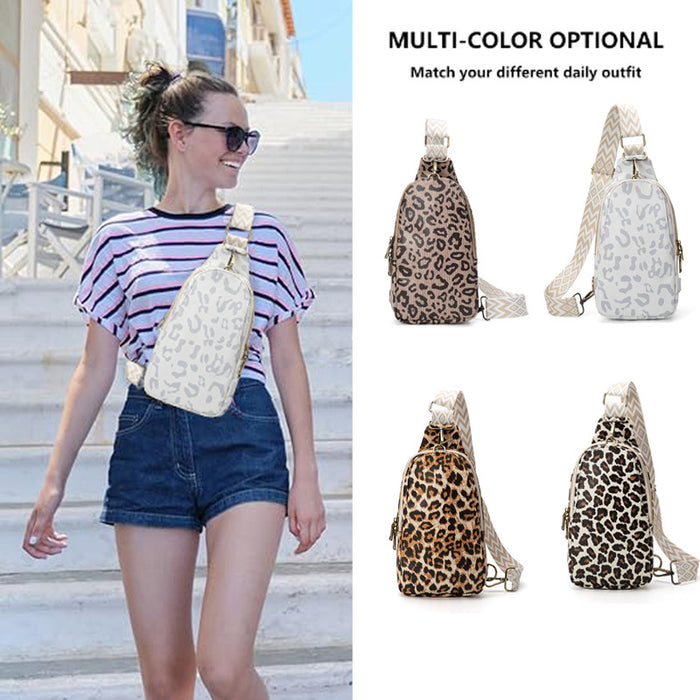 Wholesale Leopard print crossbody bag for women chest retro print waist bag shoulder bag
