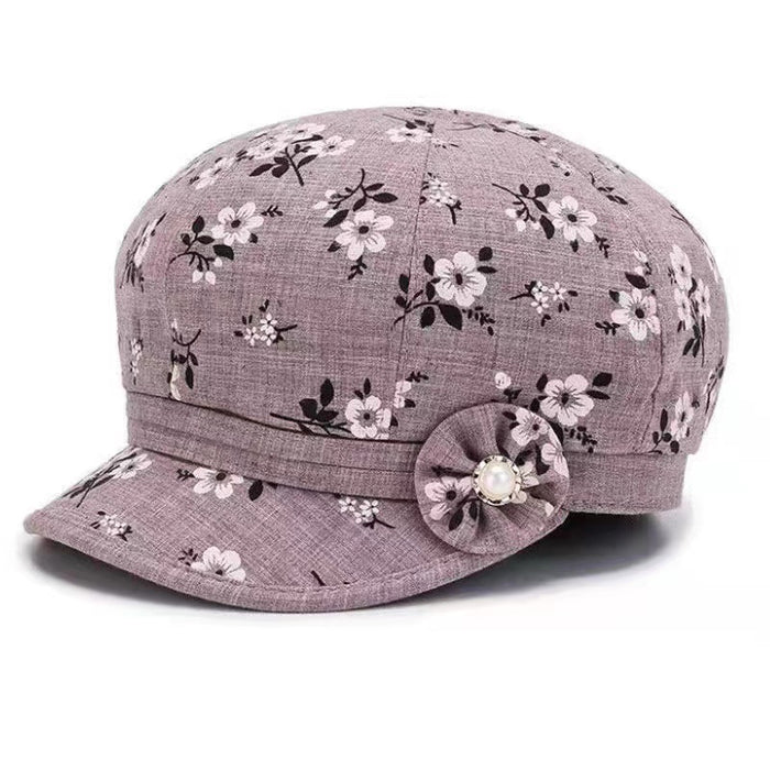 Wholesale Spring and Autumn Middle-aged and Elderly People's Hat Women's Thin Mother's Cloth Hat Grandma's Peaked Cap Elderly People's Casual Sunscreen Sunshade Hat