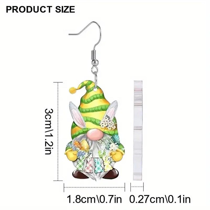 Wholesale Christmas Tree Elk Dwarf Santa Claus Pendant Wooden Earrings JDC-ES-WenT029