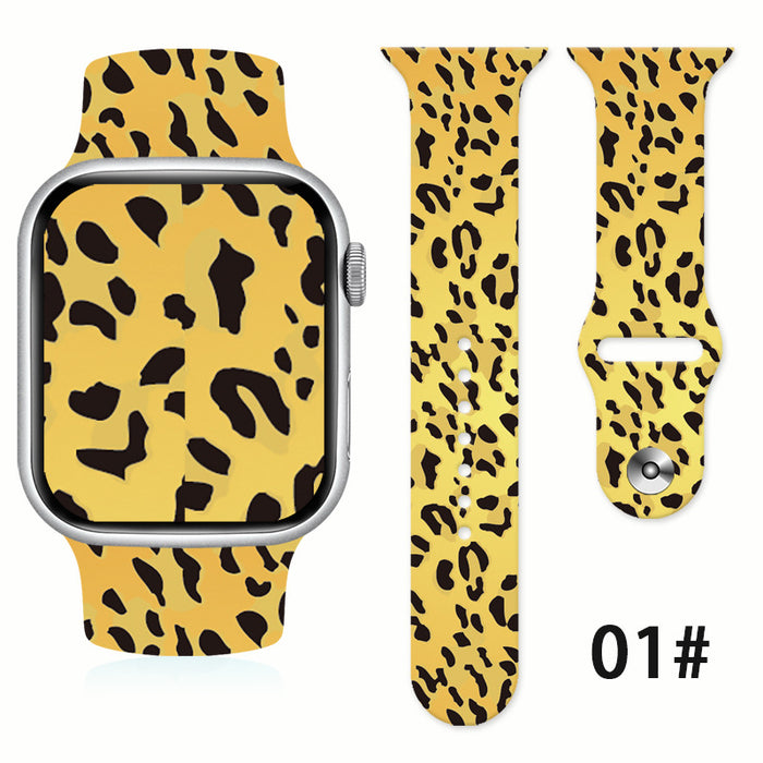 Wholesale Silicone Animal Fur Printed Silicone Watch Strap Wristband JDC-WD-NuoQi031