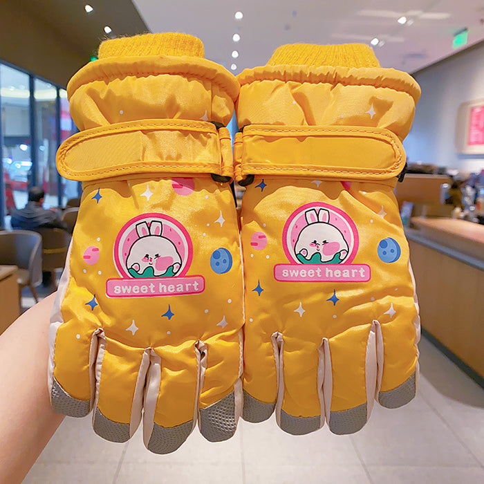 Wholesale Cartoon Windproof and Antifreeze Fleece-Lined Gloves