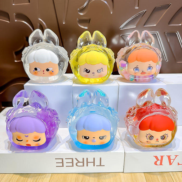 Wholesale rabbit liquid burst luminous ornaments cute healing girls gift