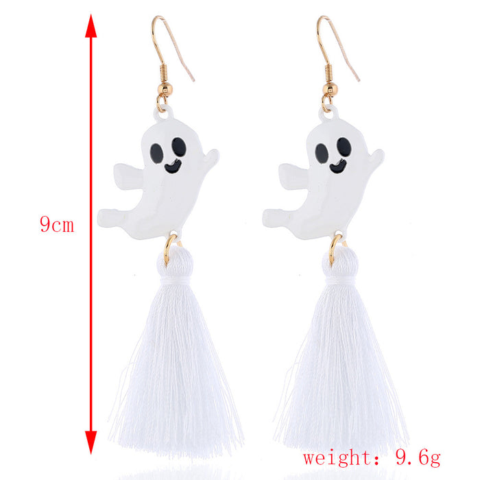 Wholesale Halloween Series Skull Spider Pumpkin Alloy Earrings JDC-ES-HengX006