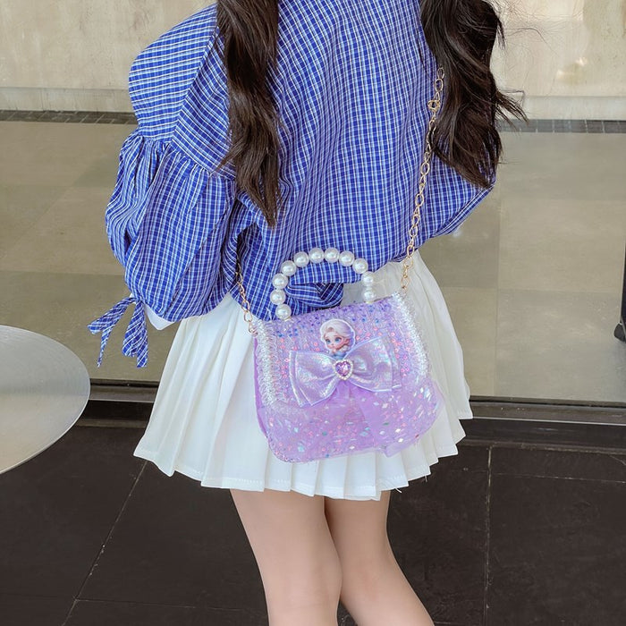 Wholesale  Kidsren's Bag Little Girl Pearl Chain Bag Handbag Shoulder Crossbody Coin Purse