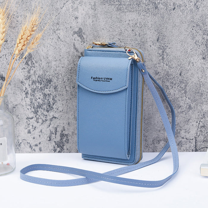 Wholesale Fresh Sweet Printed PU Crossbody Phone Bag Wallet for Women Gift Resale MOQ≥3