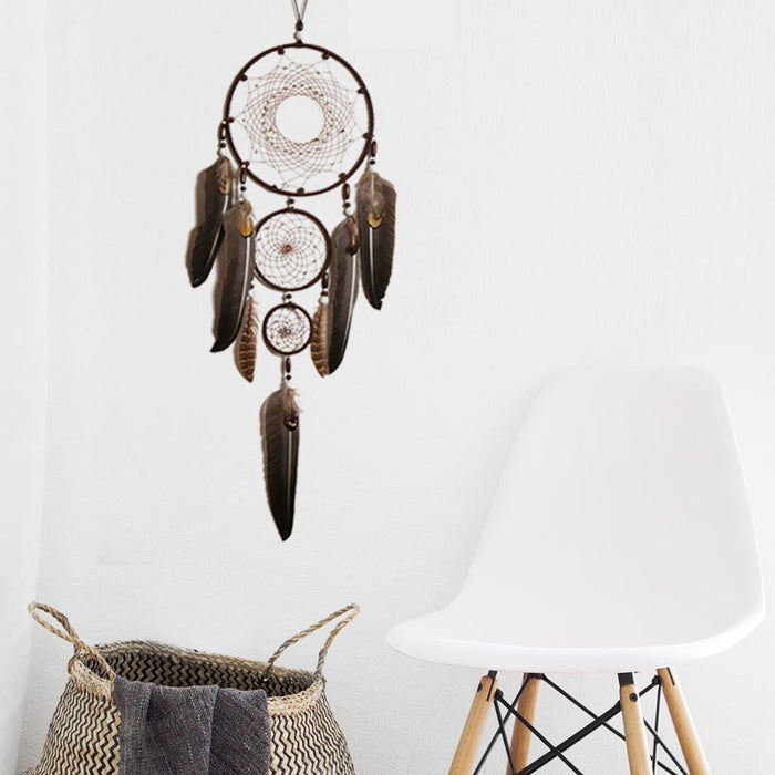 Wholesale Minimalist Dream Catcher Wall Hanging with Feathers Home Decor Accent