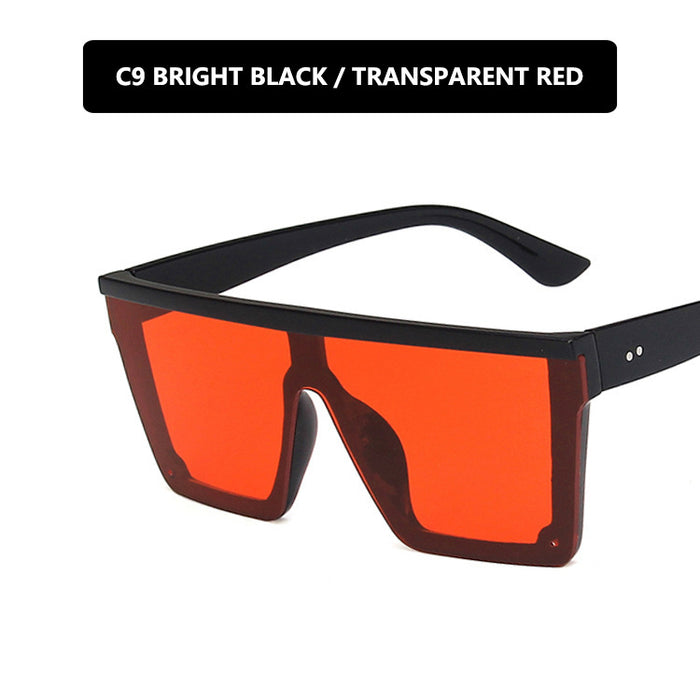 Wholesale Trendy large frame one-piece sunglasses, retro sunglasses