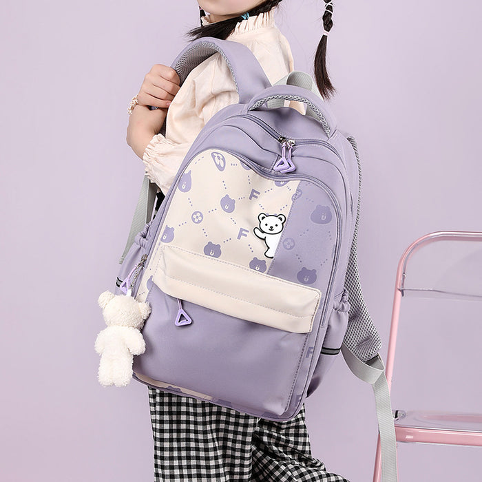 Wholesale school students large capacity girl backpack cartoon multi-layer junior high school student backpack durable lightweight