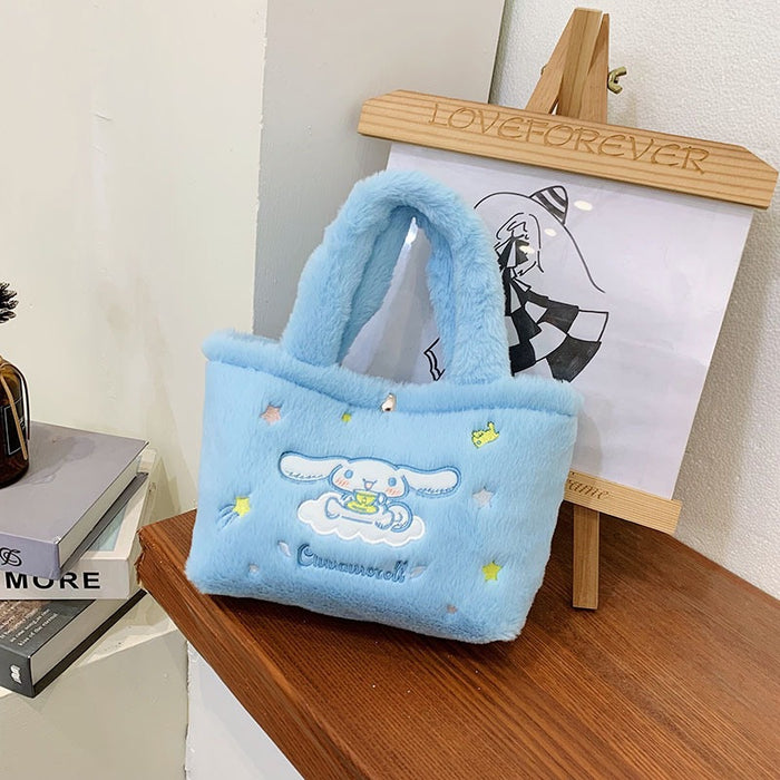 Wholesale cute large capacity portable plush bag