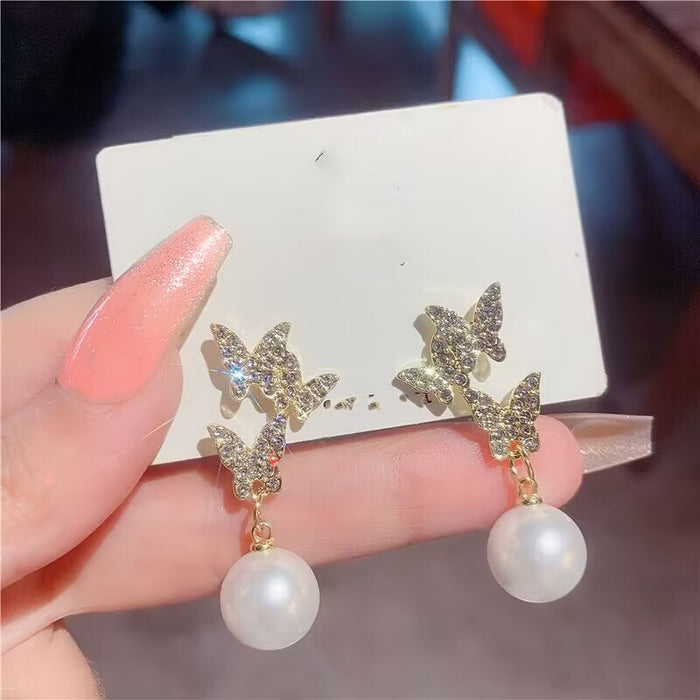 Wholesale Butterfly Alloy Earrings JDC-ES-SM002