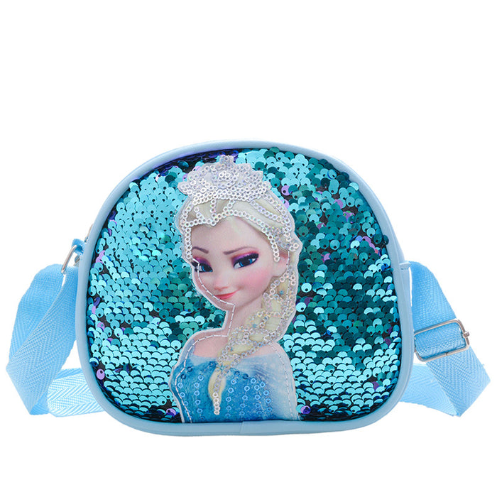 Wholesale Children's Crossbody Bag Kindergarten Girl Princess Bag Elsa Sequin Personalized Matching Bag JDC-SD-TMS005