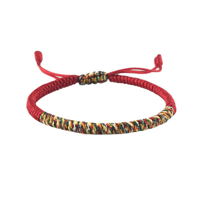 Wholesale red rope bracelet hand-woven adjustable diamond knot bracelet for men and women