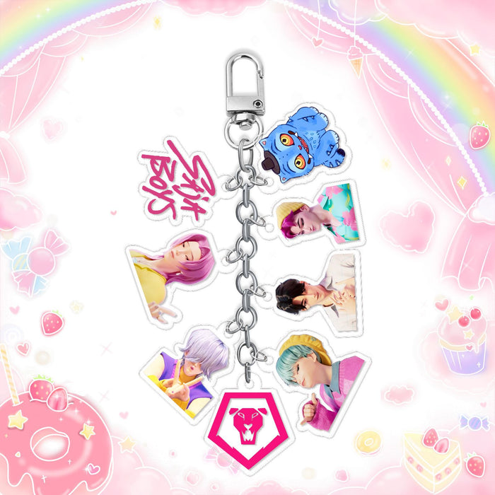Wholesale 6PCS Kpop Custom Acrylic DIY Keychains