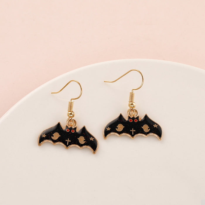 Wholesale   Earrings Temu Popular Devil Pumpkin Bat Holiday Earrings