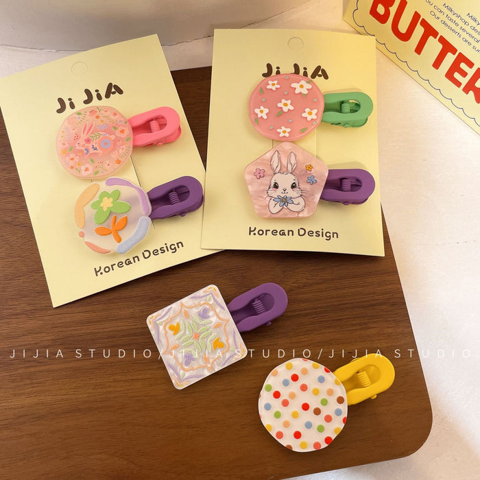 Wholesale hairpin children's cartoon rabbit cute hairpin hair accessories