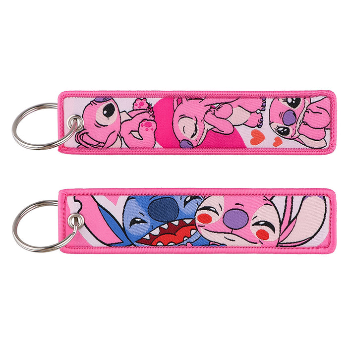 Wholesale Cartoon Cute Woven Label Lanyard Keychain JDC-KC-KKX004