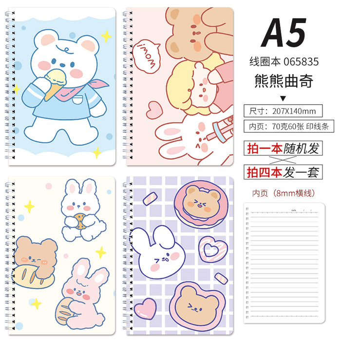Wholesale Chic Cartoon Panda A5 Loose Leaf Notebook Student Stationery