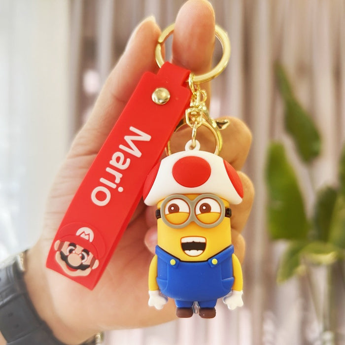 Wholesale Creative cartoon cross dressing keychain pendant