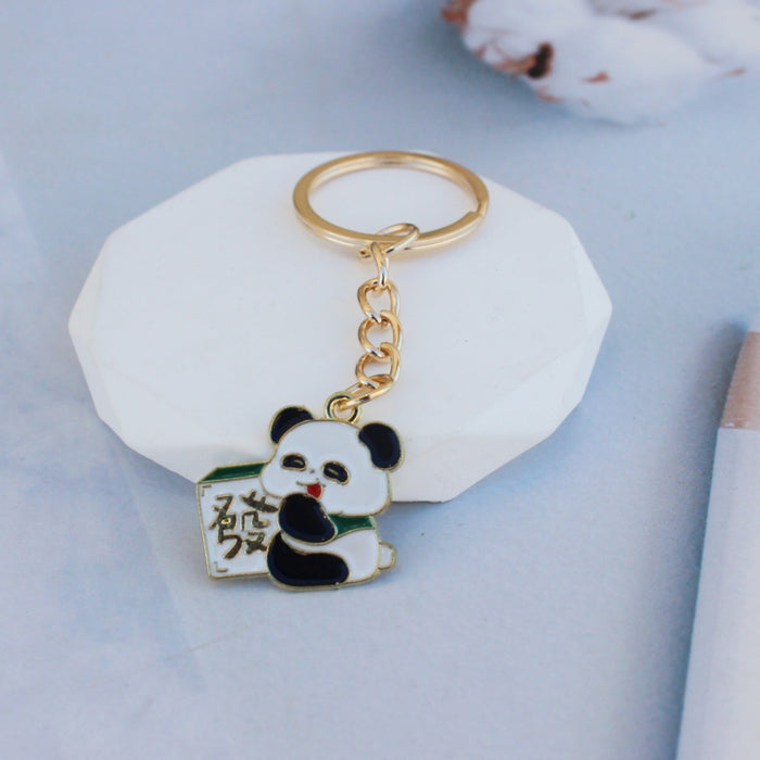 Wholesale Panda keychain  bag pendant  cartoon small gift key chain ornaments