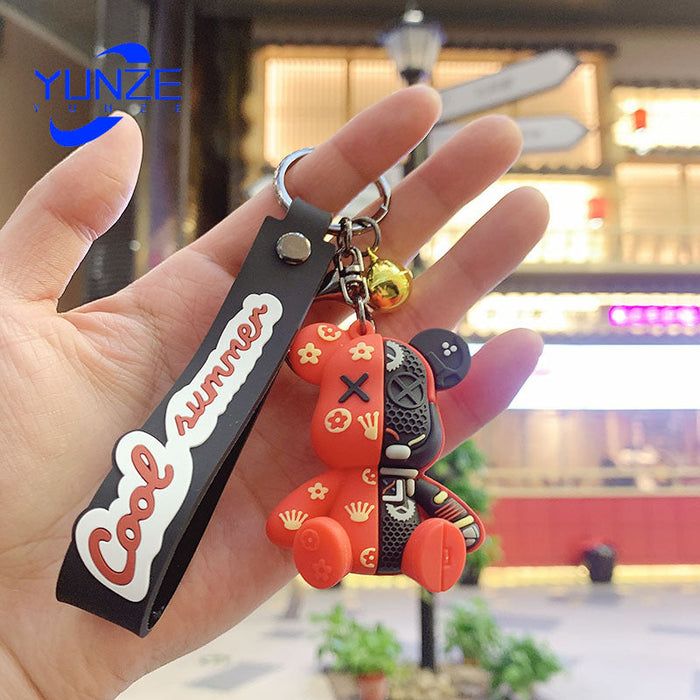 Wholesale Half Anatomy Mechanical Bear Keychain JDC-KC-YunZ008