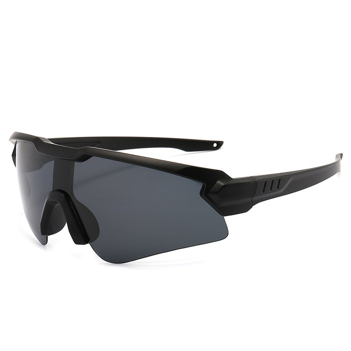 Wholesale New one-piece polarized sports sunglasses, outdoor windproof riding sunglasses, fashionable large frame colorful glasses