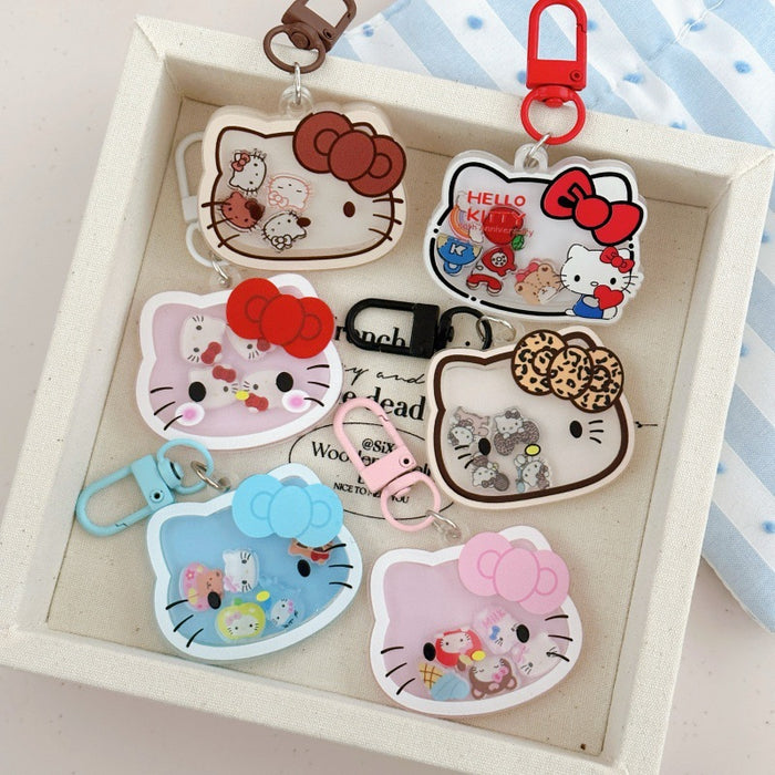 Wholesale Cartoon Wobbly Cat Acrylic Keychain Cute Bag Charm Fashion Accessory Gift Resale