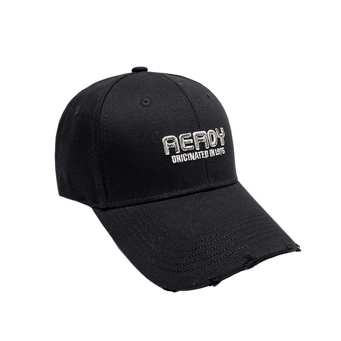 Wholesale Embroidered letters, perforated hardtop baseball cap, versatile street duckbill cap