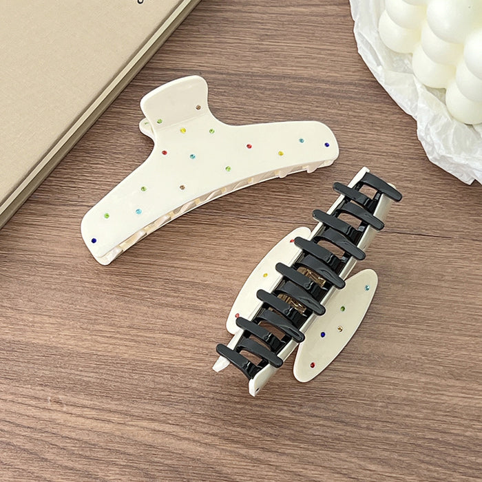 Wholesale Sweet Vintage Polka Dot Acetate Hair Claw Clip Large Updo Shark Clip