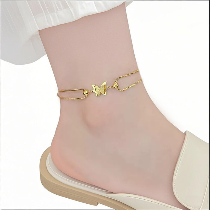 Wholesale Non-fading anklet,  trendy summer titanium steel anklet